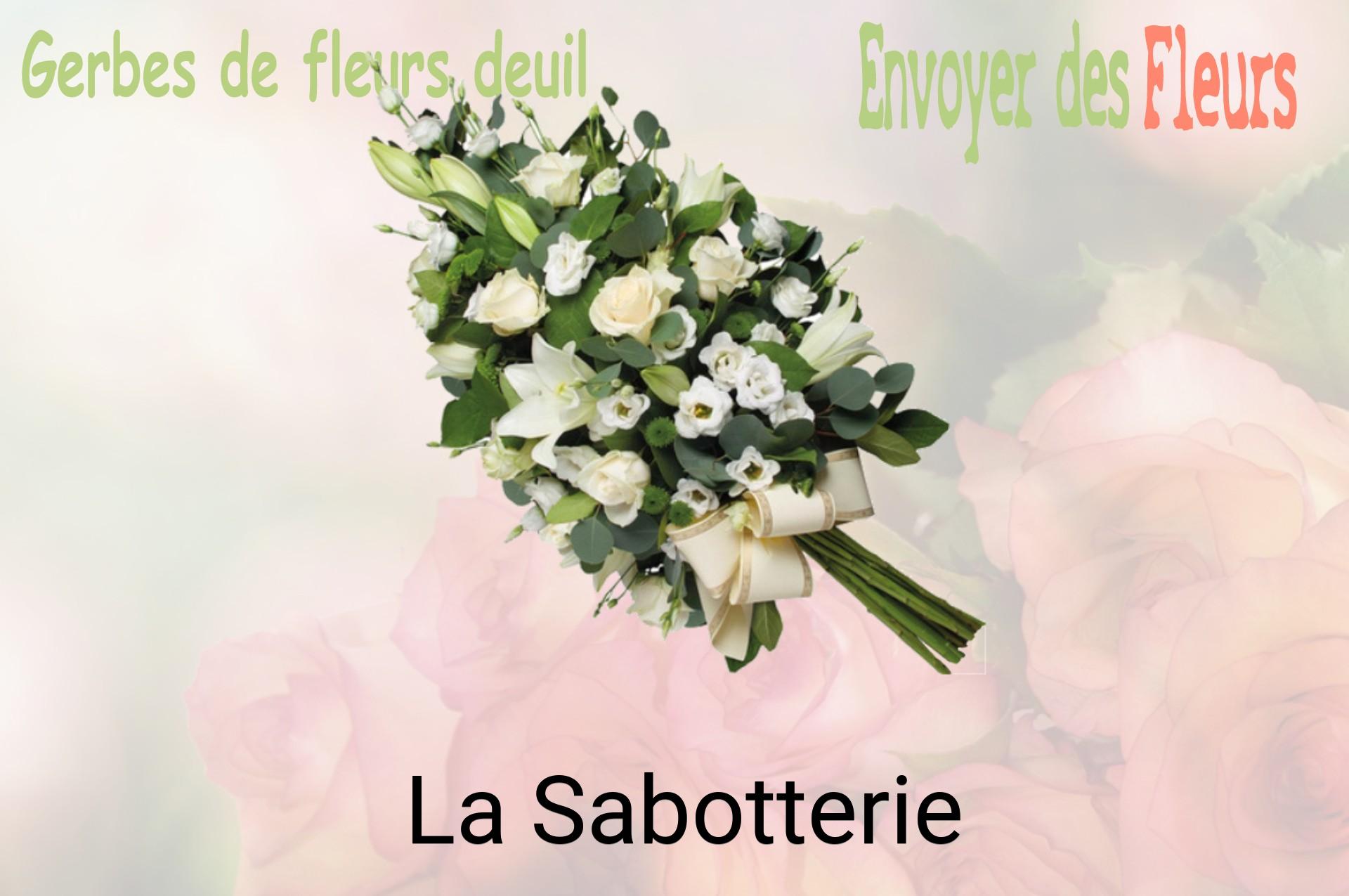 Gerbe de fleurs de deuil livrée à La Sabotterie